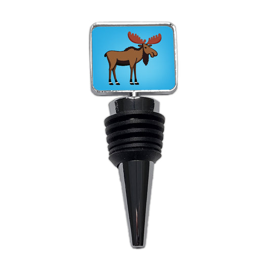 Moose Profile Wine Bottle Stopper