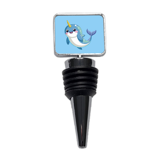 Narwhal Cute Chibi Wine Bottle Stopper