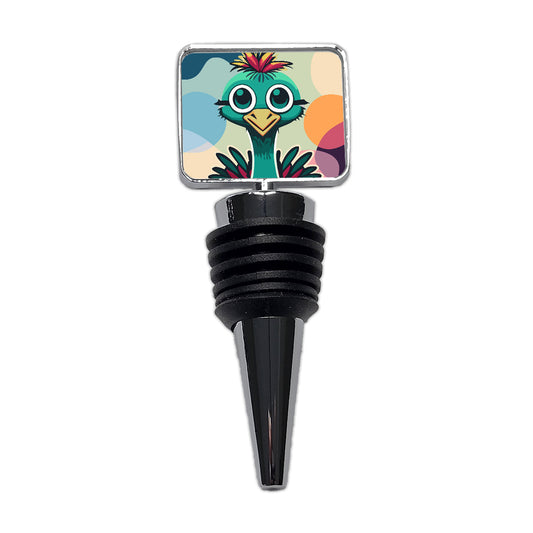 Ostrich Cute Head Wine Bottle Stopper