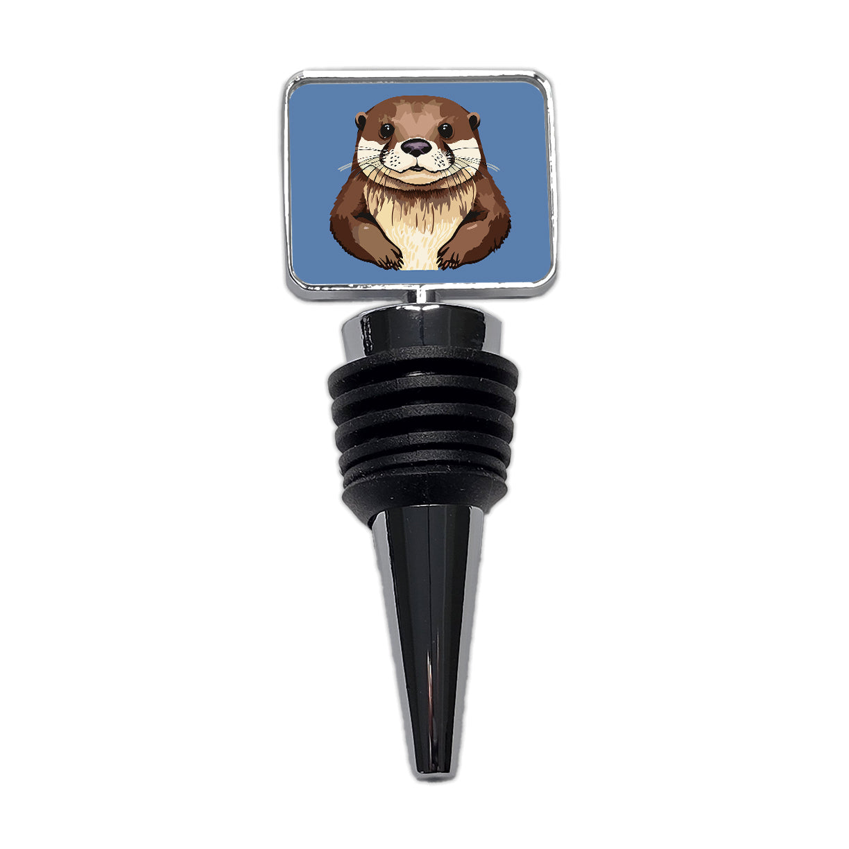 Otter Cute Staring Wine Bottle Stopper