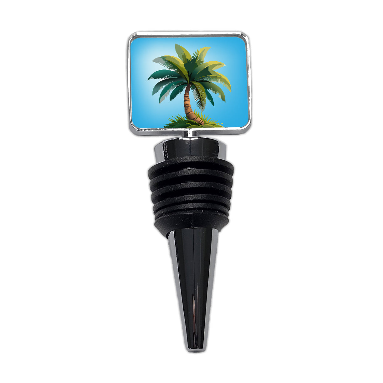 Palm Tree Lush Tropical Wine Bottle Stopper