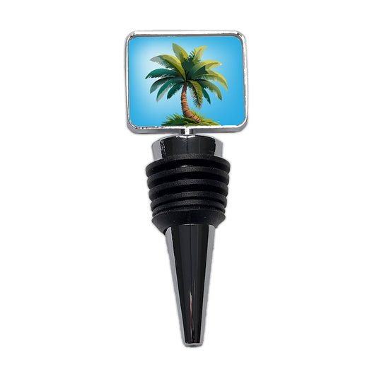 Palm Tree Lush Tropical Wine Bottle Stopper
