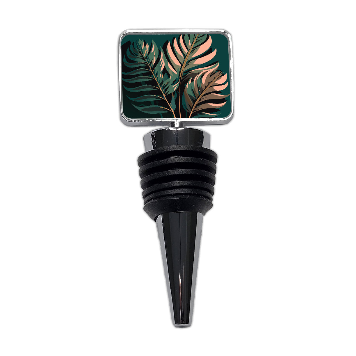 Palm Trees Leaves Fronds Tropical Foliage Wine Bottle Stopper