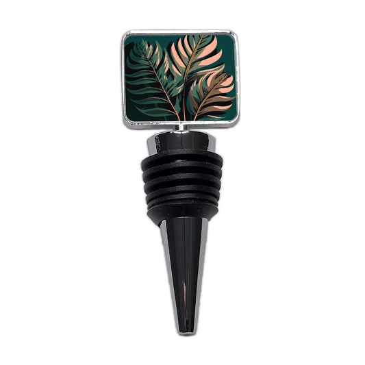 Palm Trees Leaves Fronds Tropical Foliage Wine Bottle Stopper