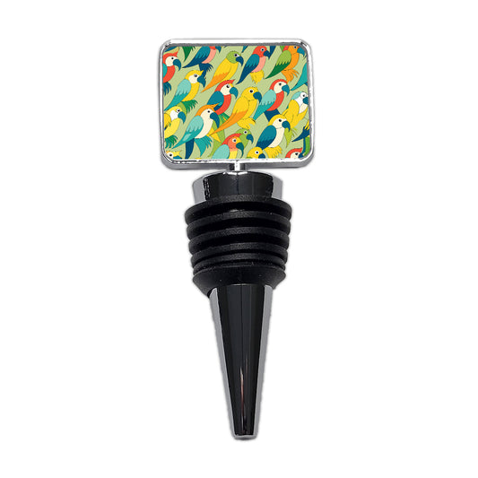 Parrots Pattern Wine Bottle Stopper
