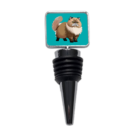 Persian Cat Standing Wine Bottle Stopper