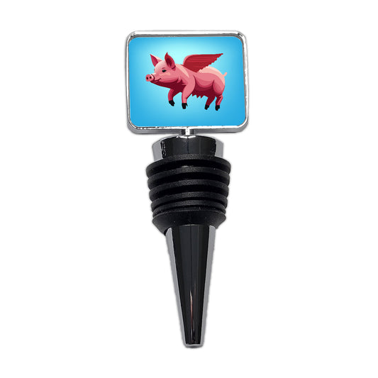 Pig Flying Funny Wine Bottle Stopper