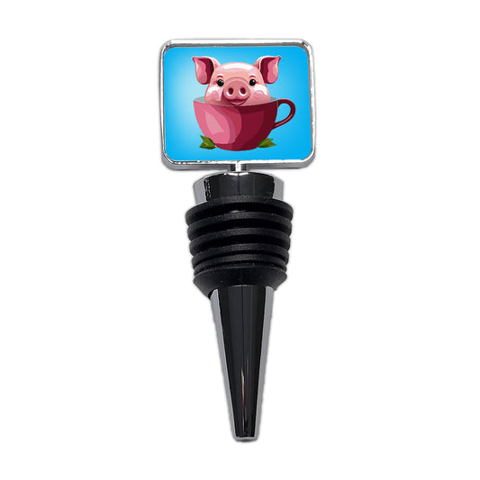 Pig Teacup Wine Bottle Stopper