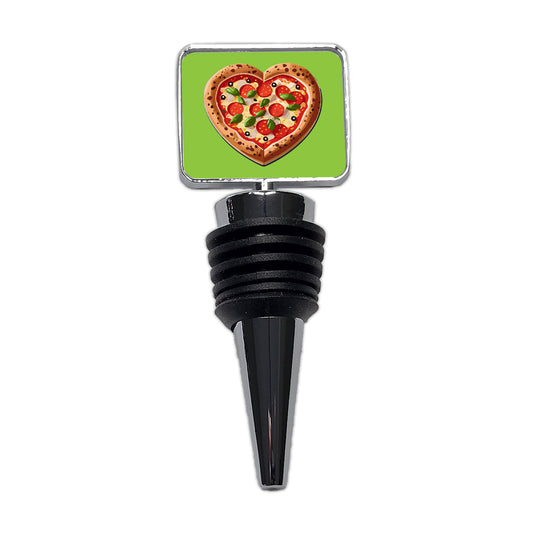 Pizza Heart Love Wine Bottle Stopper