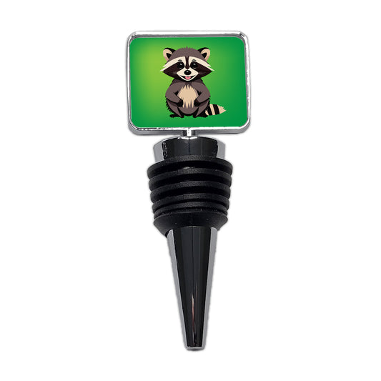 Raccoon Happy Wine Bottle Stopper