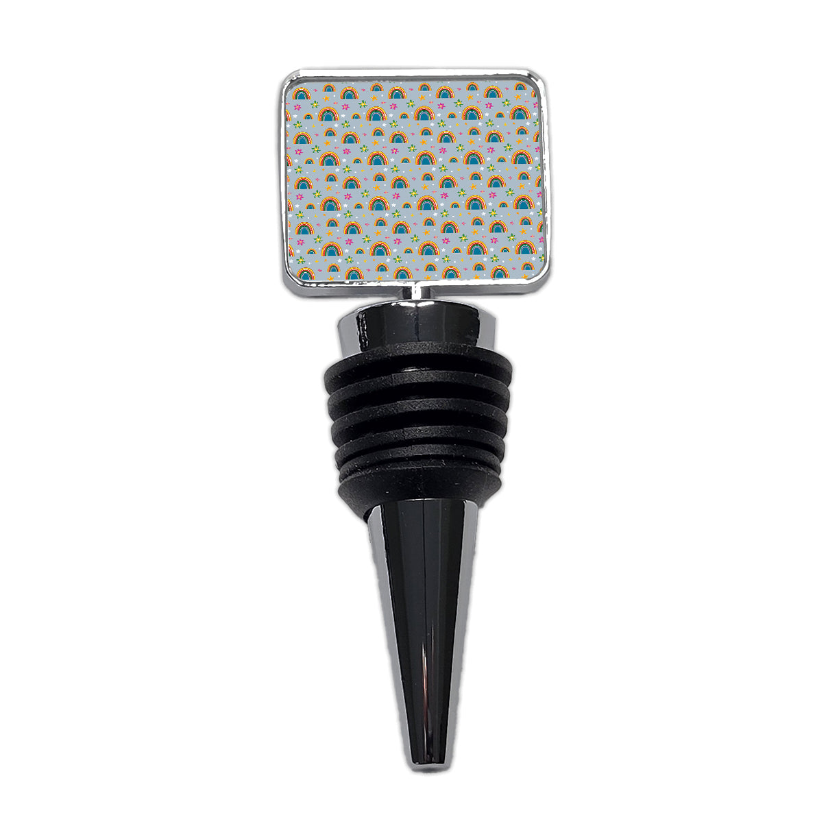 Rainbows and Stars Pattern Wine Bottle Stopper
