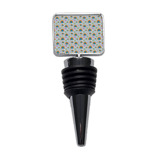 Rainbows and Stars Pattern Wine Bottle Stopper