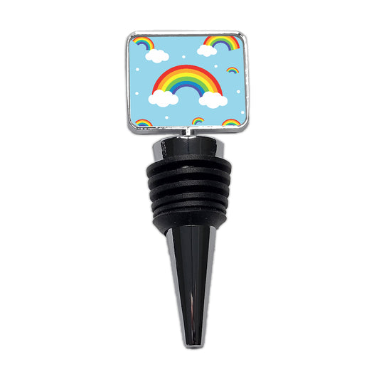 Rainbows Scattered Wine Bottle Stopper