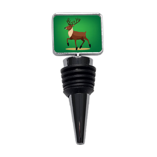 Reindeer Prancing Christmas Wine Bottle Stopper