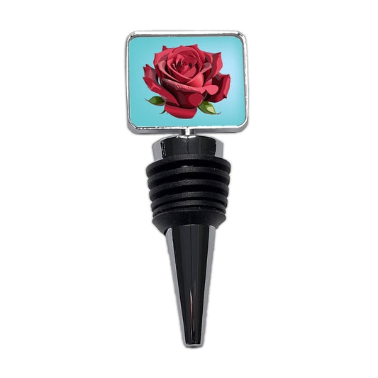 Rose Red Flower Wine Bottle Stopper