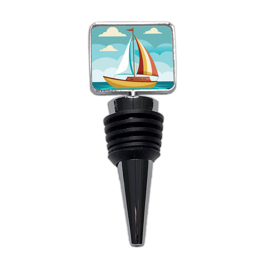 Sailboat Sailing Cute Wine Bottle Stopper