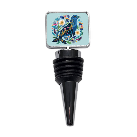 Sea Lion Floral Flowers Wine Bottle Stopper