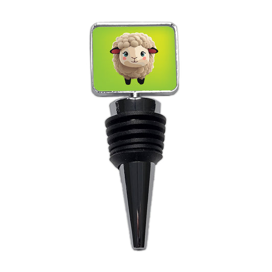 Sheep Chibi Standing Wine Bottle Stopper