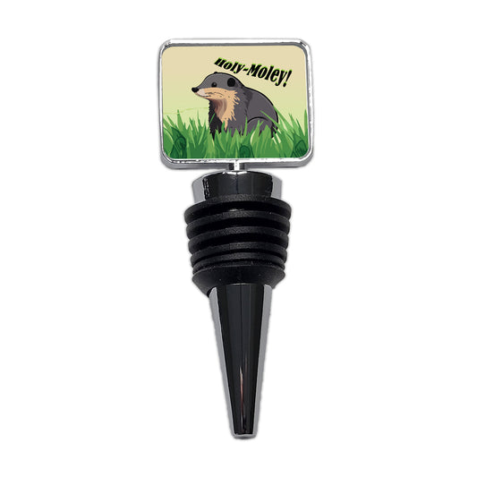 Shrew Mole Holy Moley Funny Animal Wine Bottle Stopper