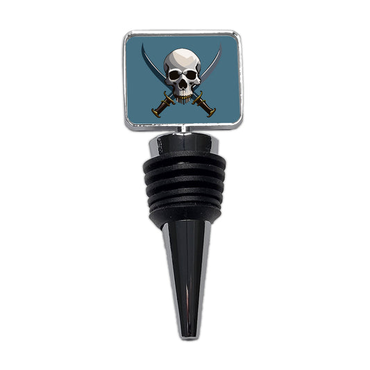 Skull Pirate Crossed Swords Wine Bottle Stopper
