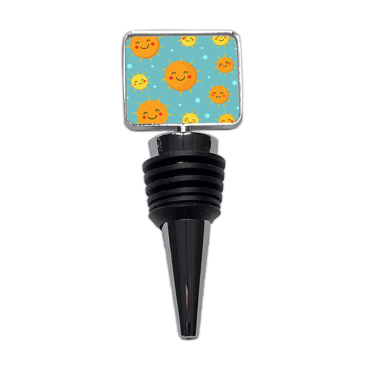 Smiling Suns Cute Wine Bottle Stopper