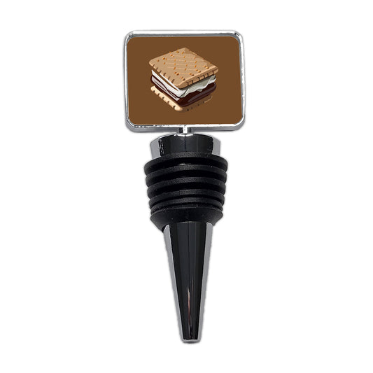 S'mores Marshmallow Camping Food Wine Bottle Stopper