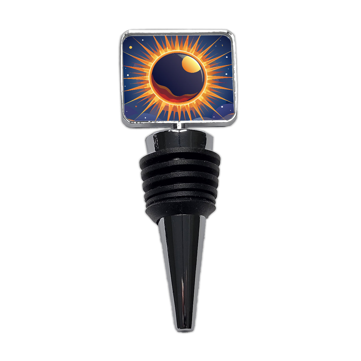 Solar Eclipse Sun Wine Bottle Stopper