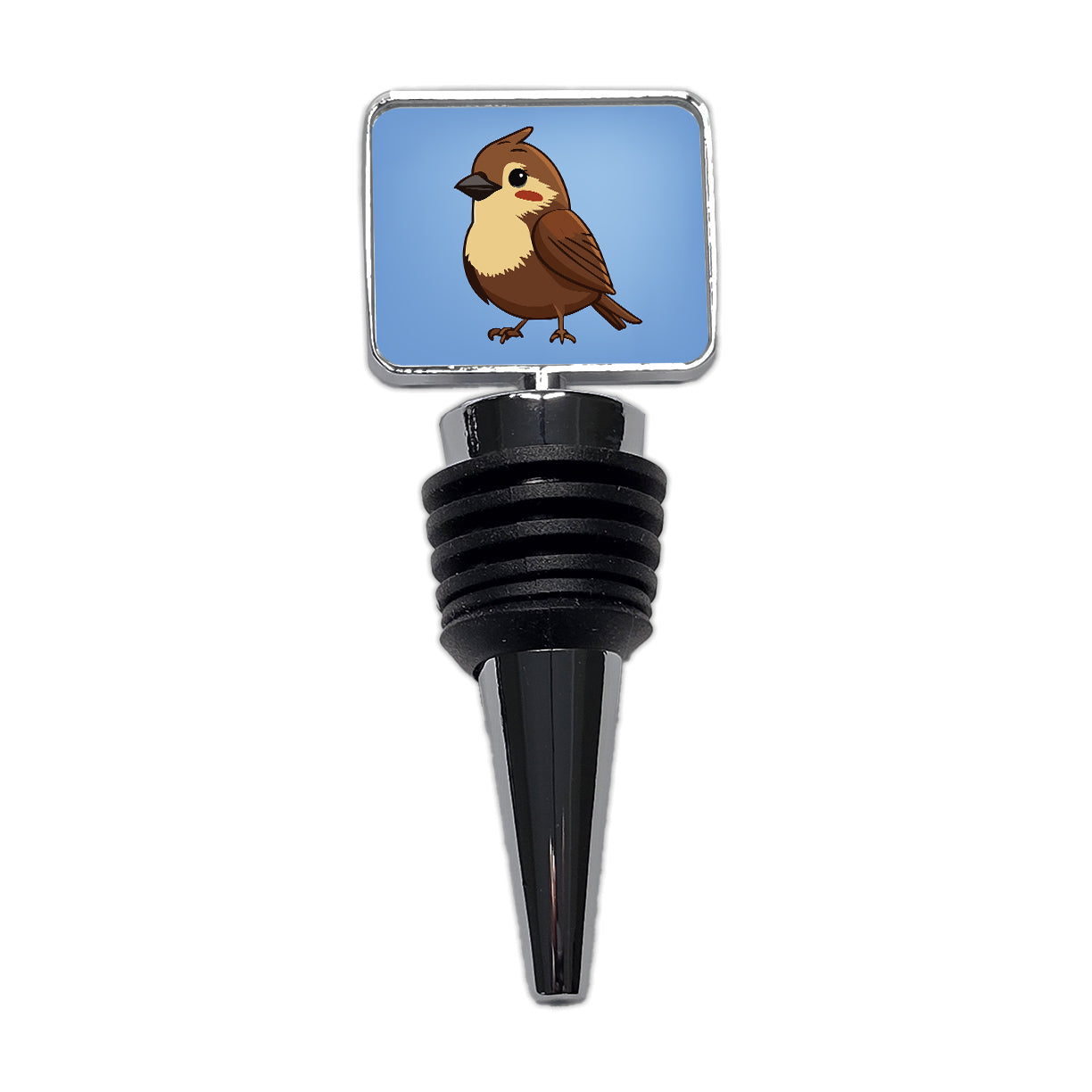 Sparrow Brown Bird Cute Wine Bottle Stopper
