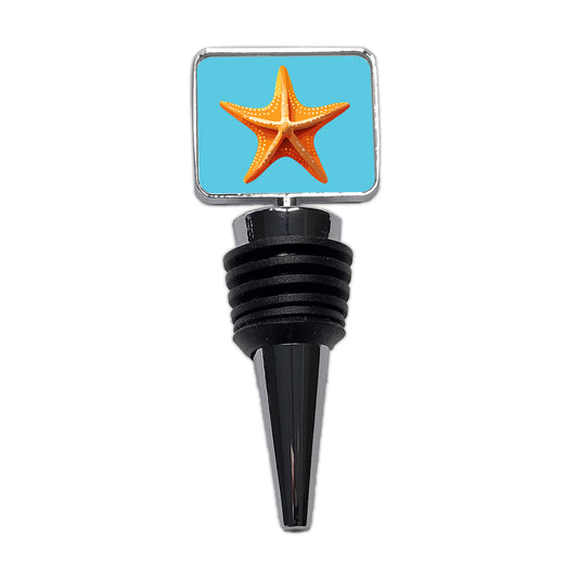 Starfish Star Fish Ocean Animal Orange Wine Bottle Stopper