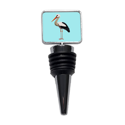 Stork Bird Profile Wine Bottle Stopper
