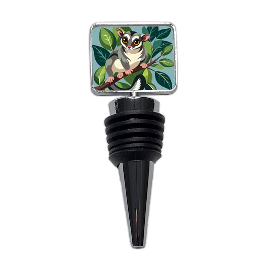 Sugar Glider on Tree Branch Wine Bottle Stopper