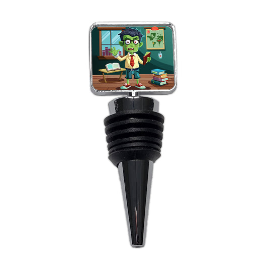 Teacher Zombie Man Male Funny Wine Bottle Stopper