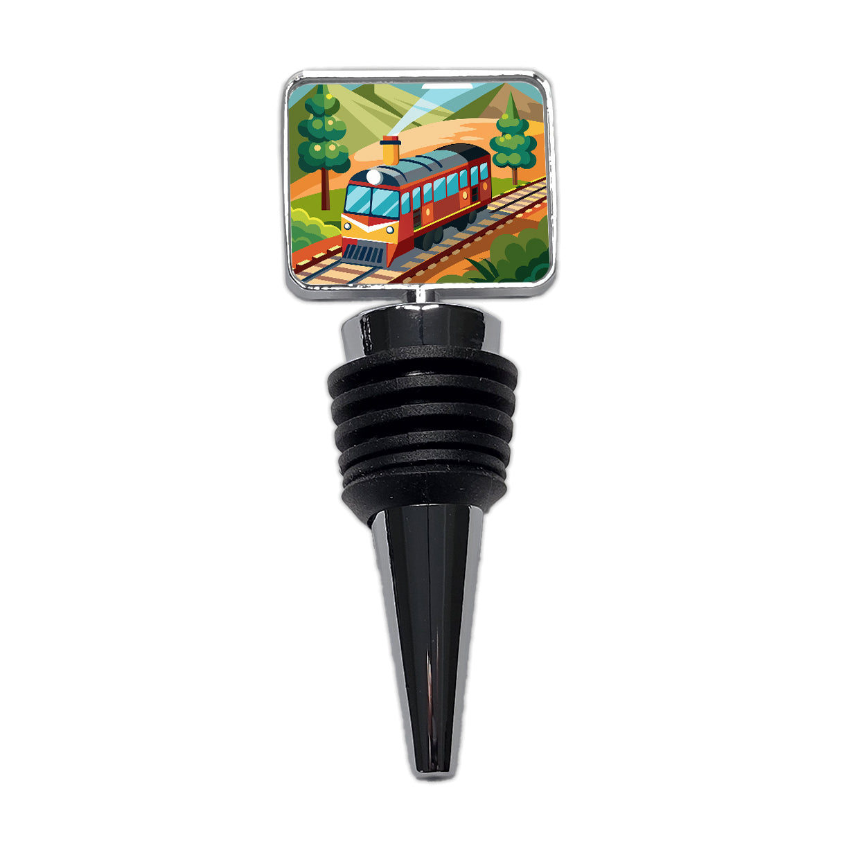 Train on Track Wine Bottle Stopper