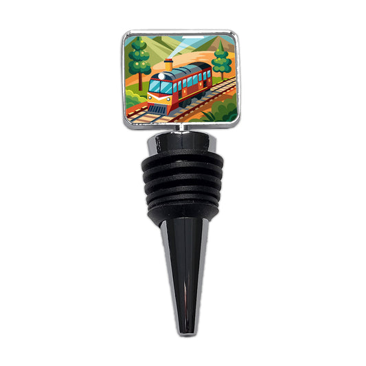 Train on Track Wine Bottle Stopper