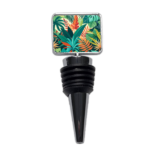 Tropical Leaves Foliage Wine Bottle Stopper