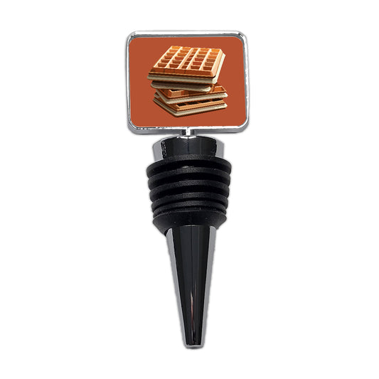 Waffles Stack Breakfast Food Wine Bottle Stopper