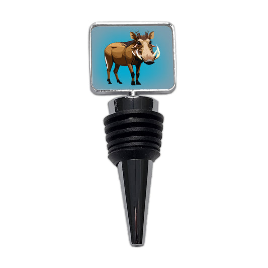 Warthog Pig Standing Wine Bottle Stopper