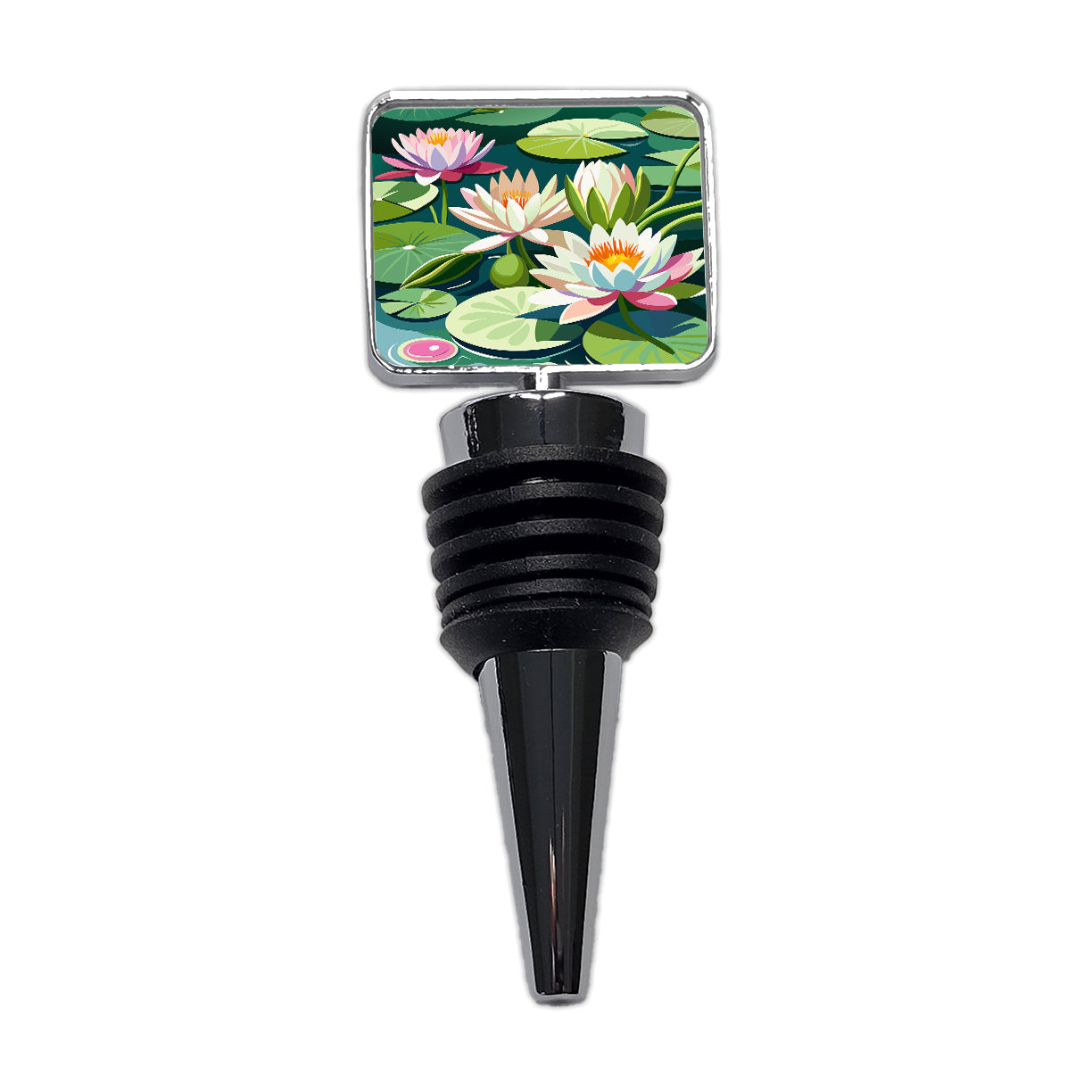 Water Lilies Lily Pond Wine Bottle Stopper