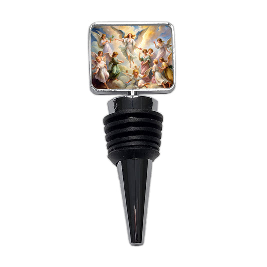 Angels Painting Watercolor Wine Bottle Stopper