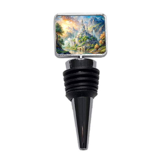 Elves Elvish Beautiful Fantasy Watercolor Wine Bottle Stopper
