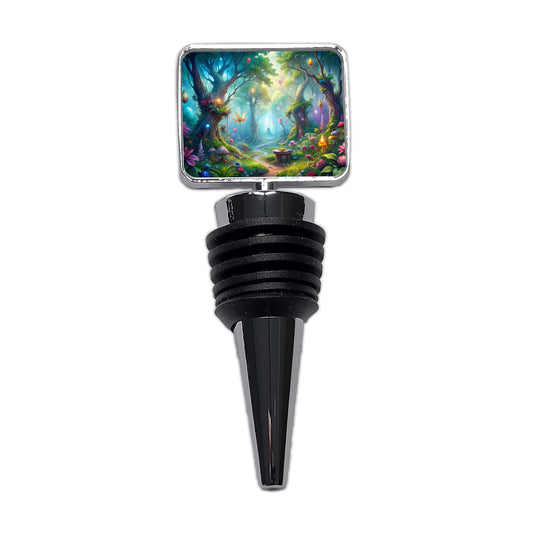 Fairy Forest Fantasy Watercolor Beautiful Wine Bottle Stopper
