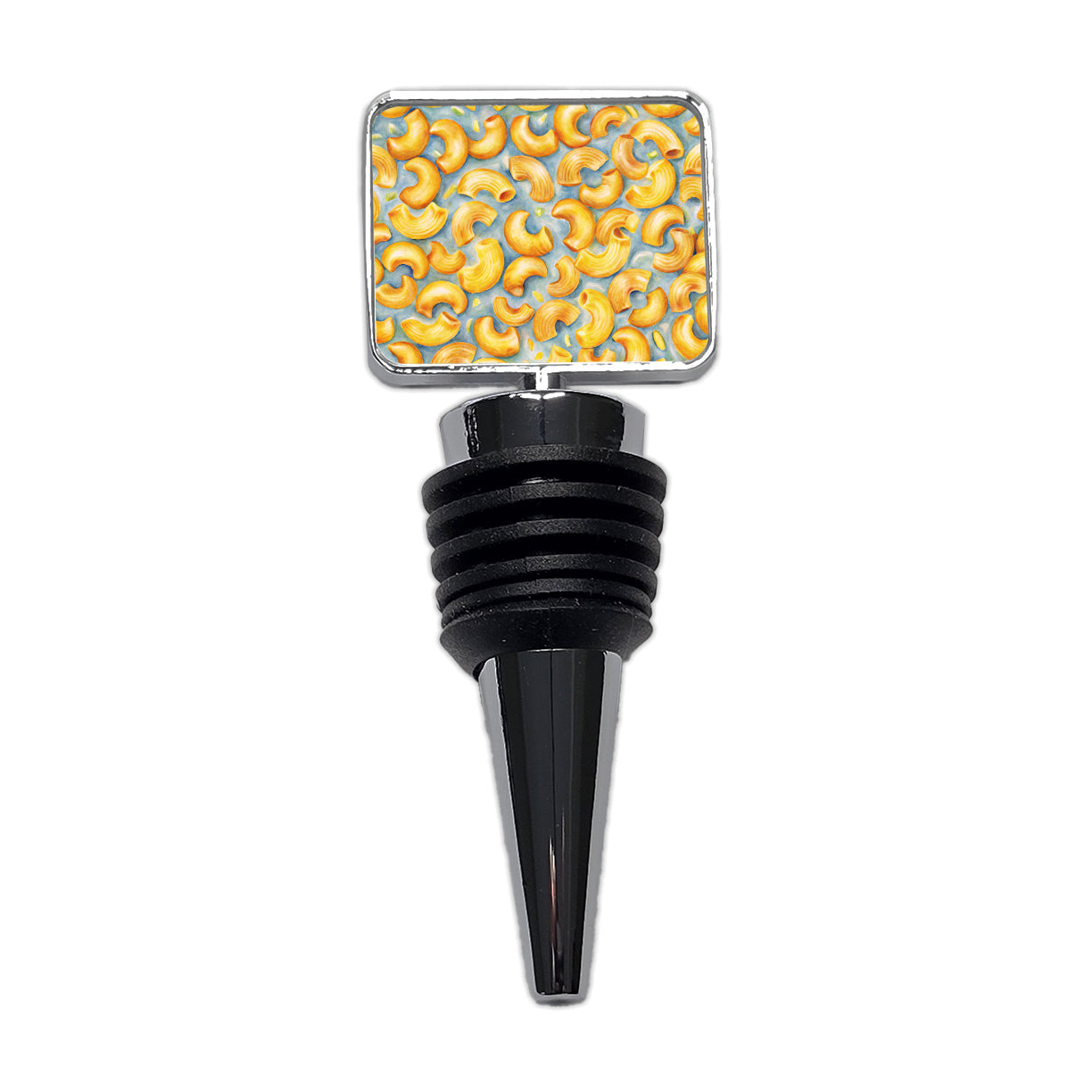 Macaroni Cheese Pasta Watercolor Wine Bottle Stopper