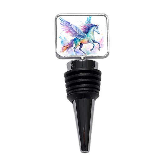 Pegasus Greek Mythology Watercolor Design Wine Bottle Stopper