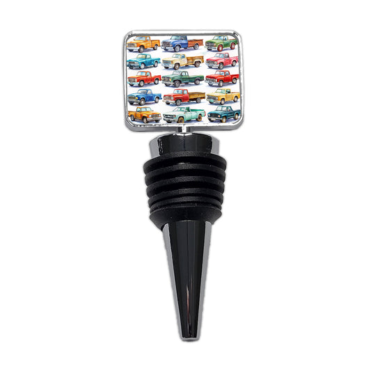 Pickup Trucks Watercolor Wine Bottle Stopper