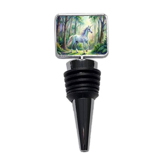 Unicorn In Forest Stunning Watercolor Design Wine Bottle Stopper