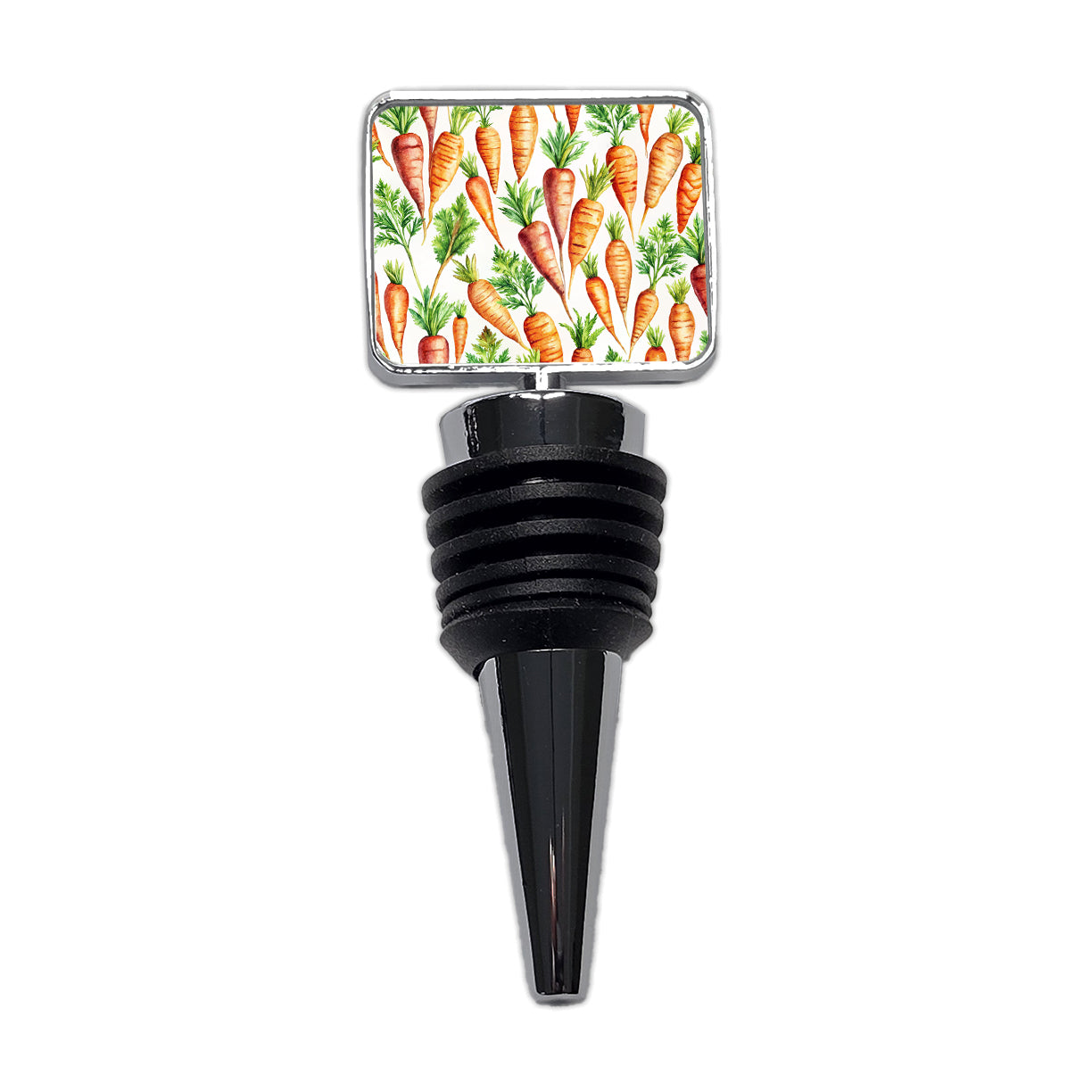 Carrots Vegetables Watercolor Wine Bottle Stopper
