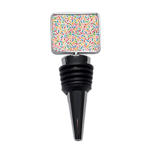 Colorful Sprinkles Ice Cream Donuts Wine Bottle Stopper