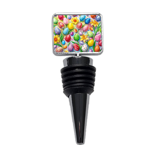 Easter Candy Eggs Flowers Wine Bottle Stopper