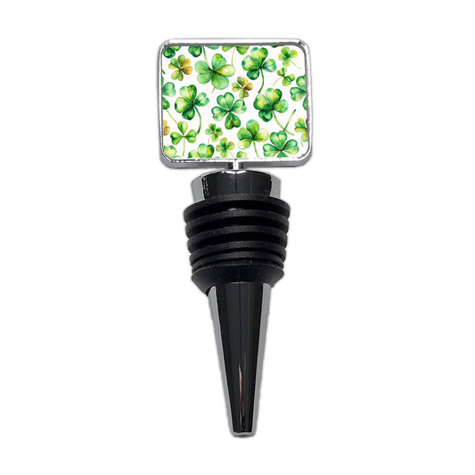Four Leaf Clovers Ireland St. Patrick's Day Wine Bottle Stopper