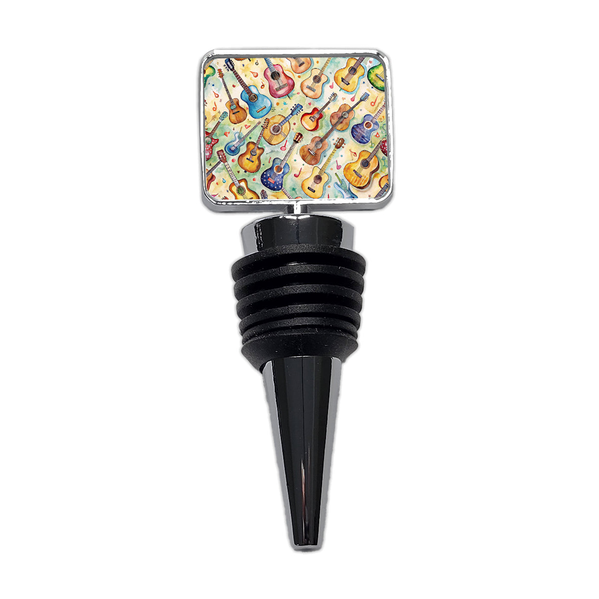 Guitars Artistic Colorful Music Wine Bottle Stopper